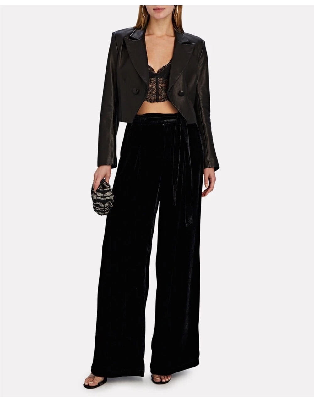 Intermix velvet pants